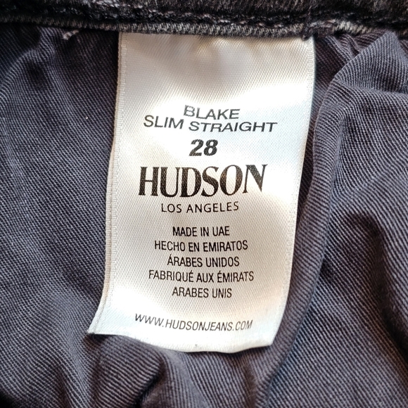 Hudson Blake Slim‎ Straight Leg Jeans Voss Gray Men 28 - Picture 12 of 15